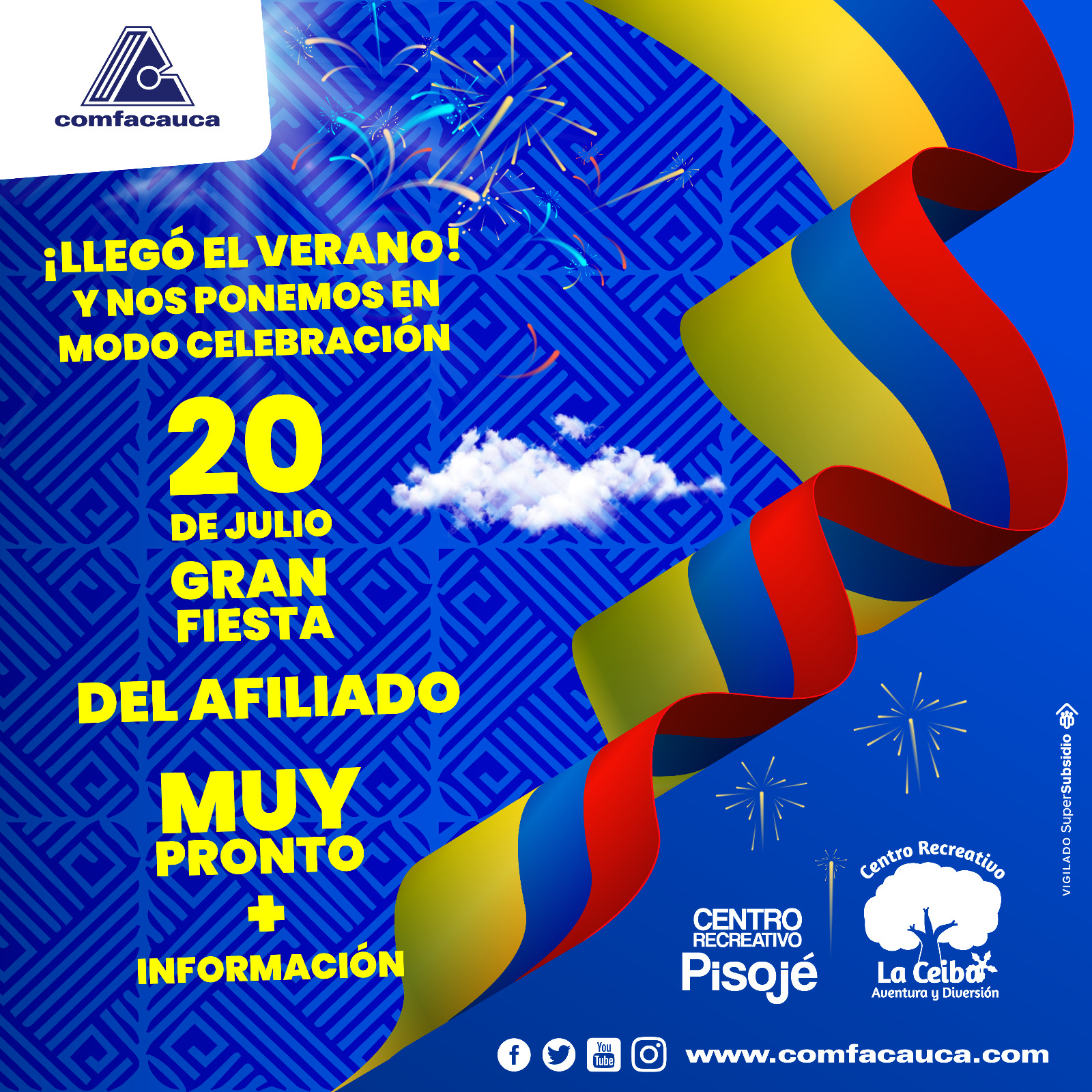 Celebración 20 de Julio Pisojé y Ceiba Comfacauca
