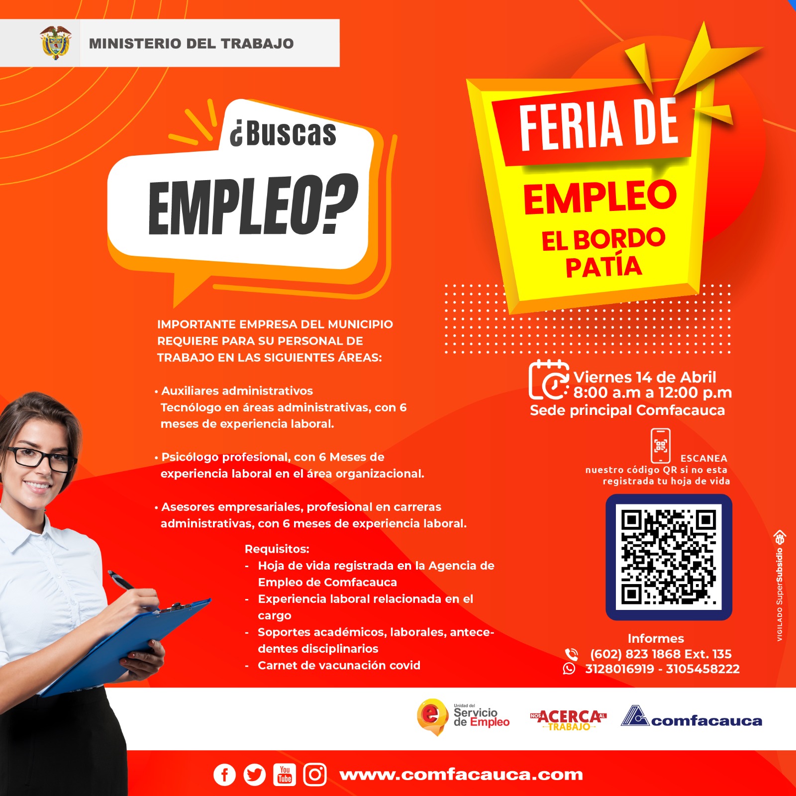 Feria de empleo el Bordo » Comfacauca