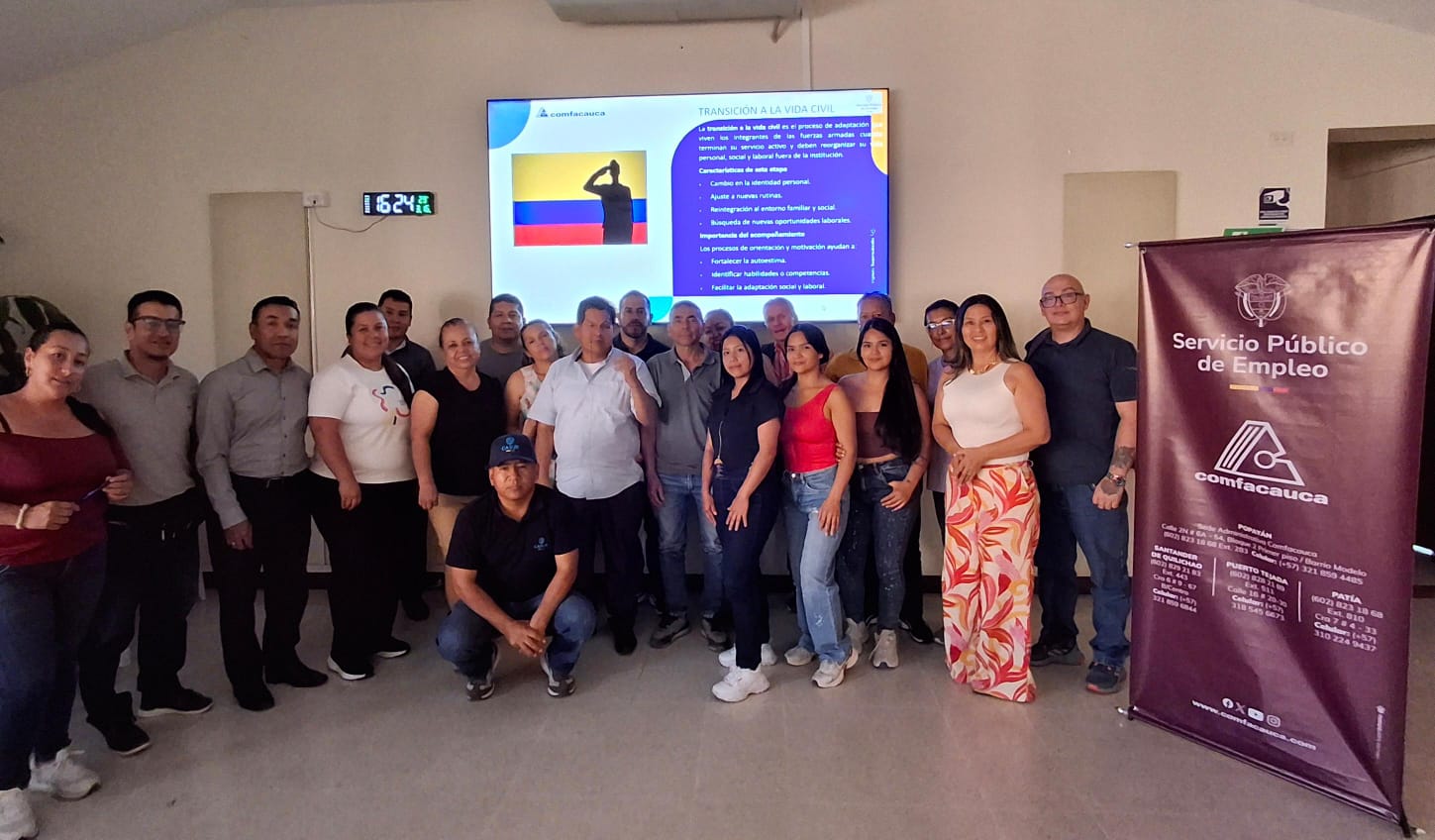 Agencia de Empleo de Comfacauca realizó jornada de empleabilidad para veteranos
