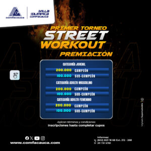 Premiación del primer torneo de Street Workout